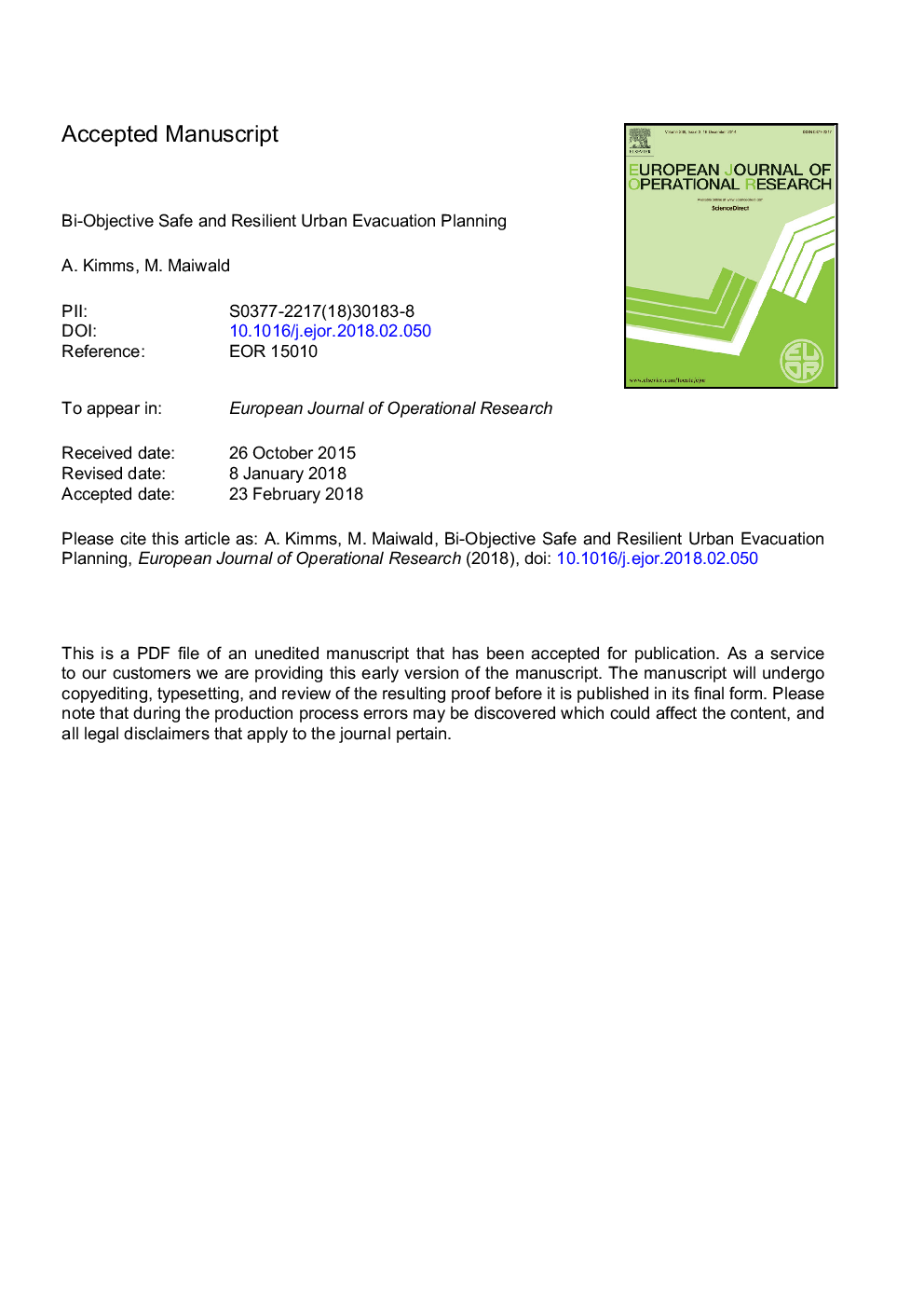 Bi-objective safe and resilient urban evacuation planning