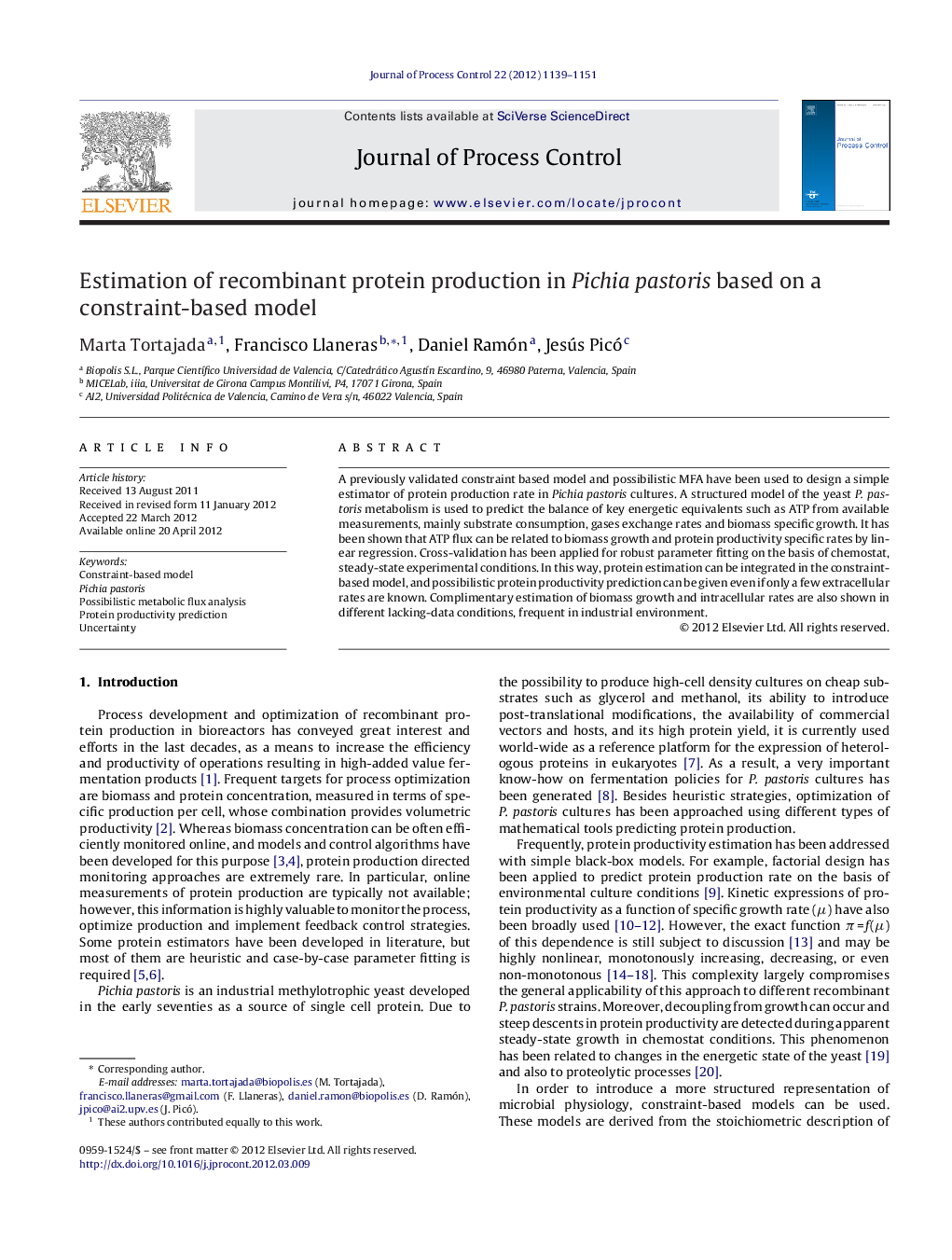 Estimation of recombinant protein production in Pichia pastoris based on a constraint-based model