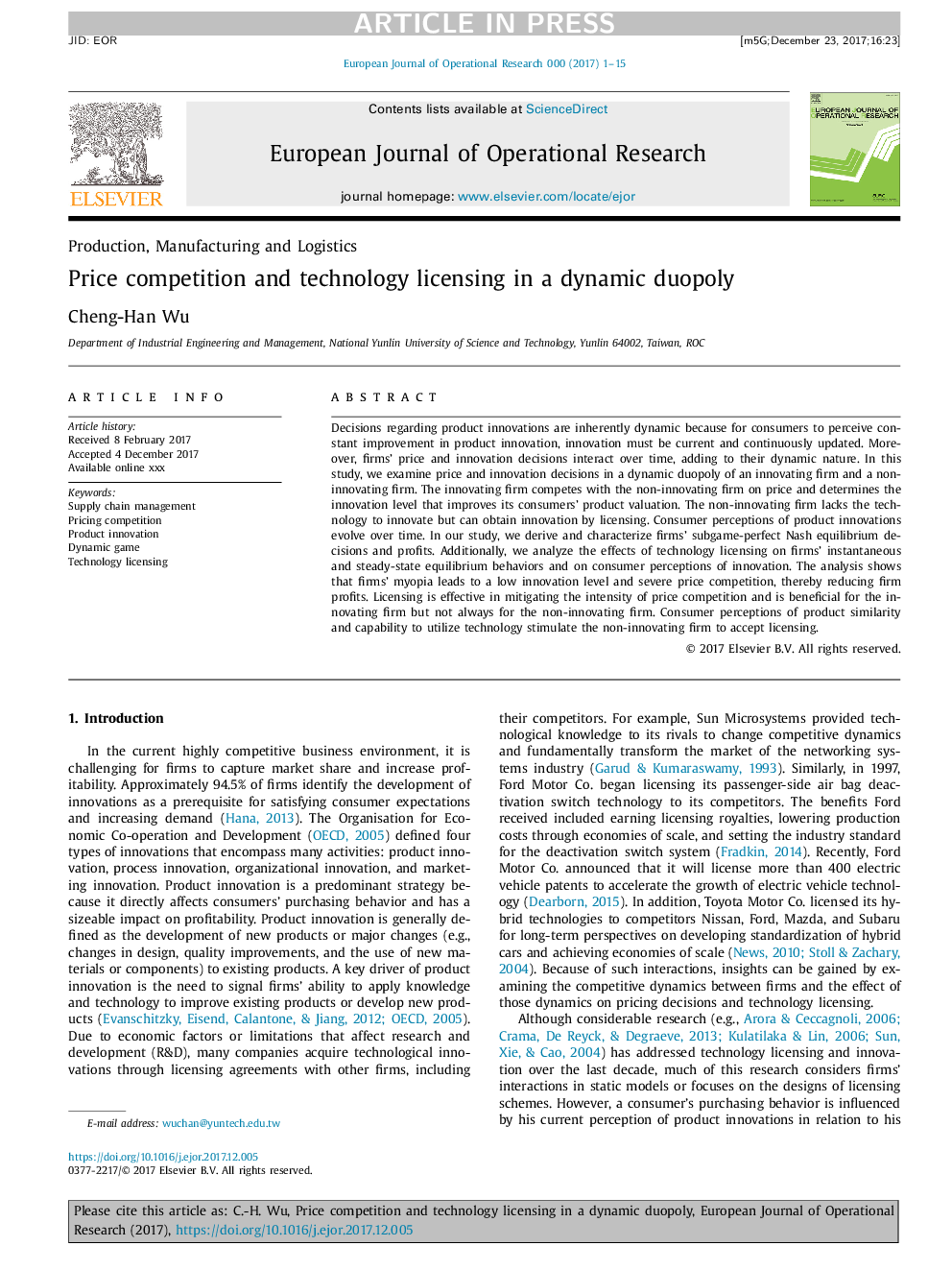 Price competition and technology licensing in a dynamic duopoly