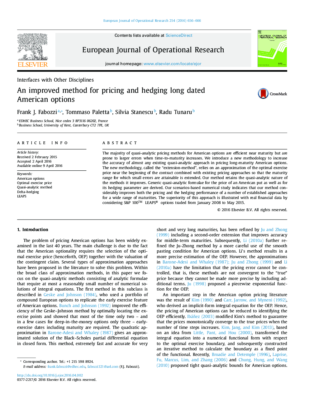 An improved method for pricing and hedging long dated American options