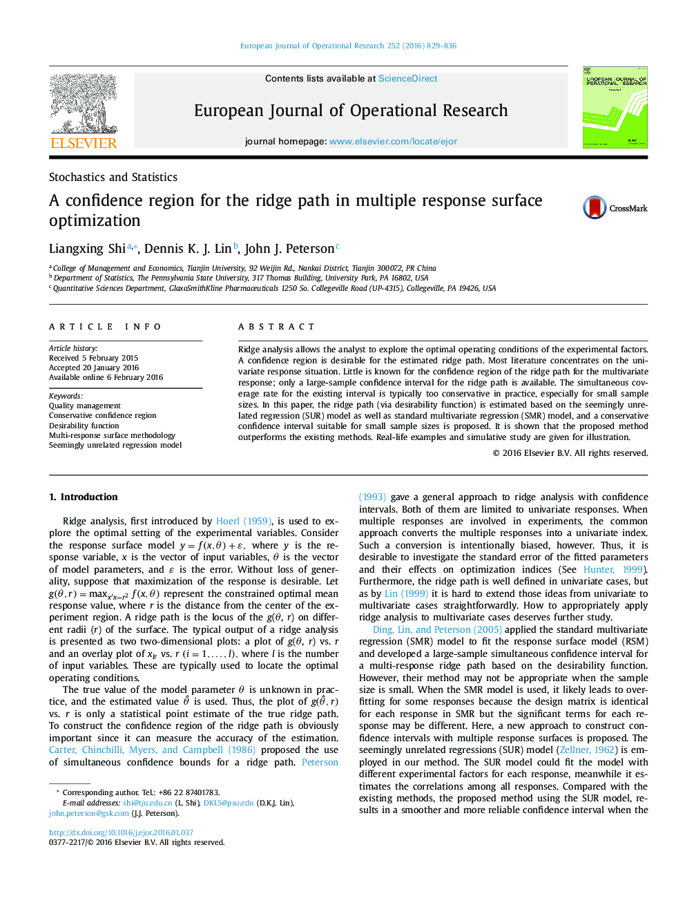 A confidence region for the ridge path in multiple response surface optimization