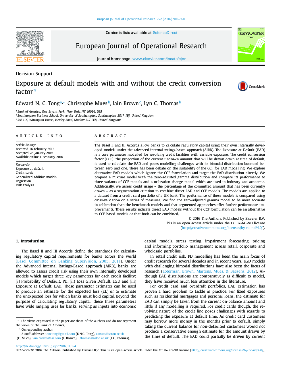 Exposure at default models with and without the credit conversion factor