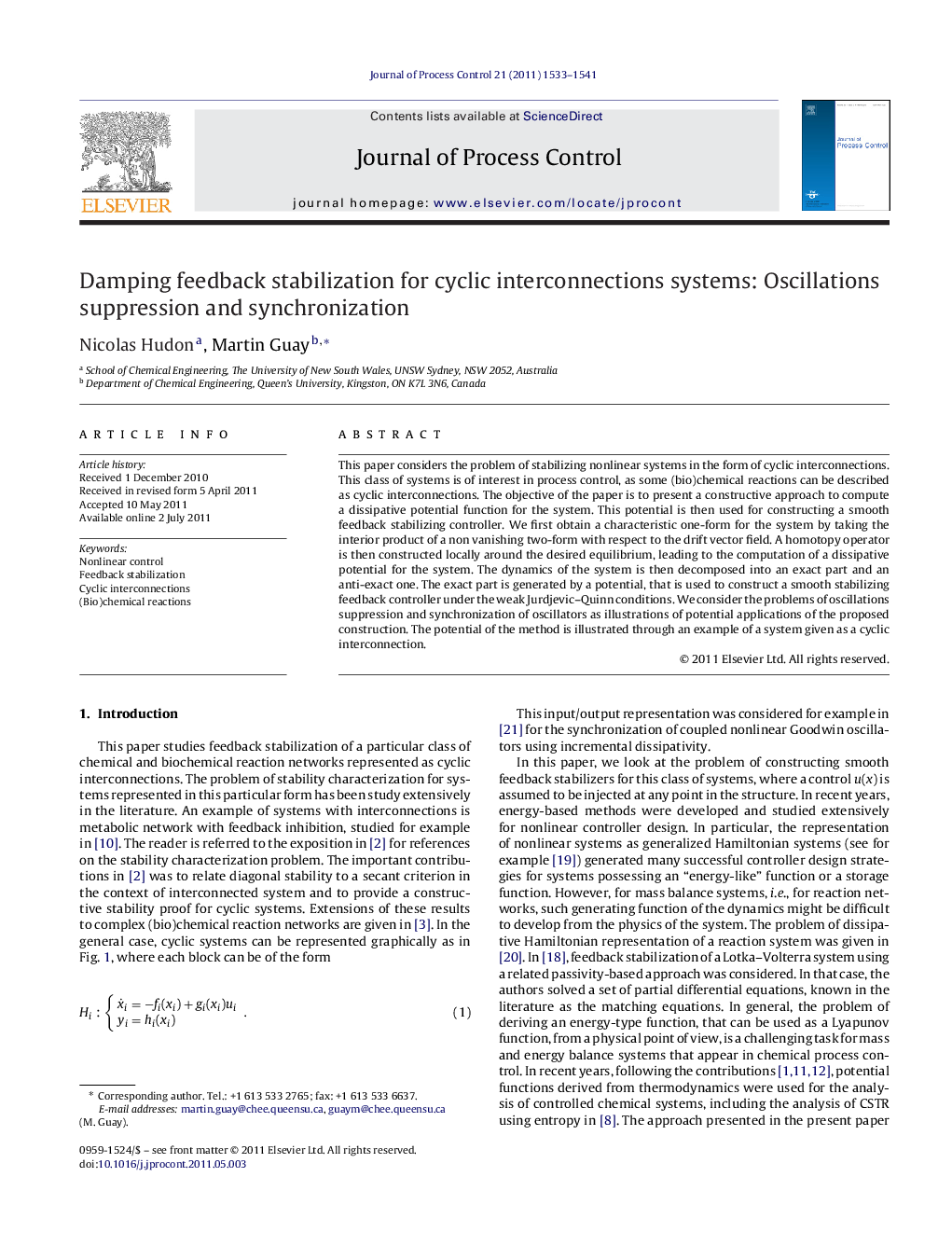 Damping feedback stabilization for cyclic interconnections systems: Oscillations suppression and synchronization