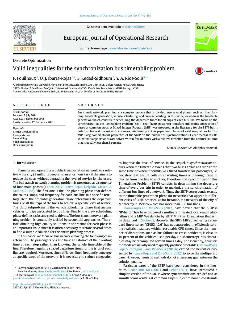 Valid inequalities for the synchronization bus timetabling problem