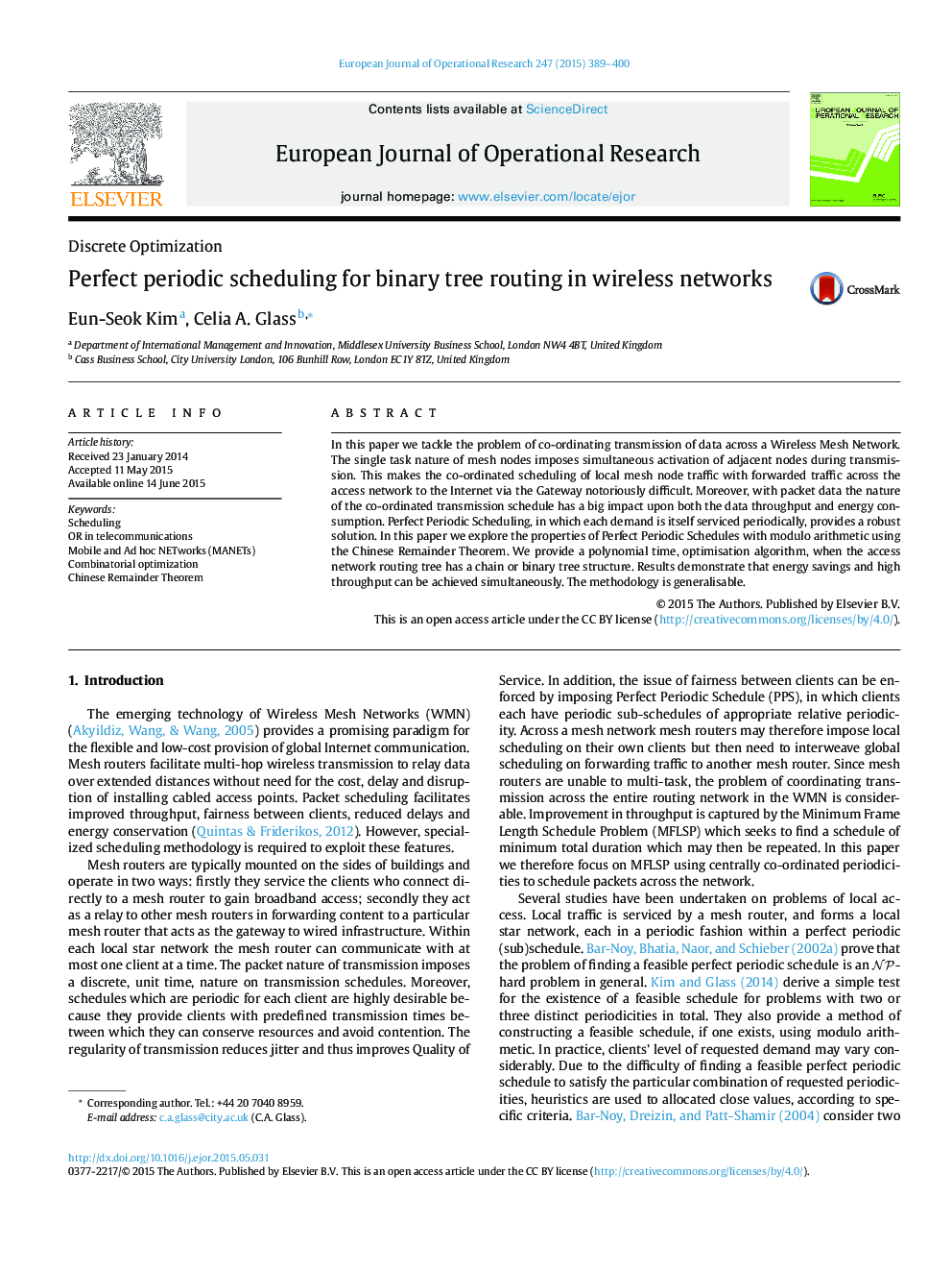 Perfect periodic scheduling for binary tree routing in wireless networks