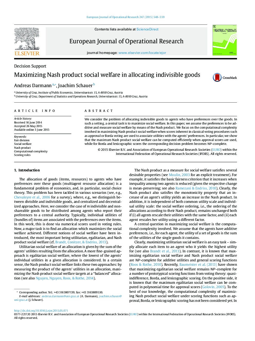 Maximizing Nash product social welfare in allocating indivisible goods