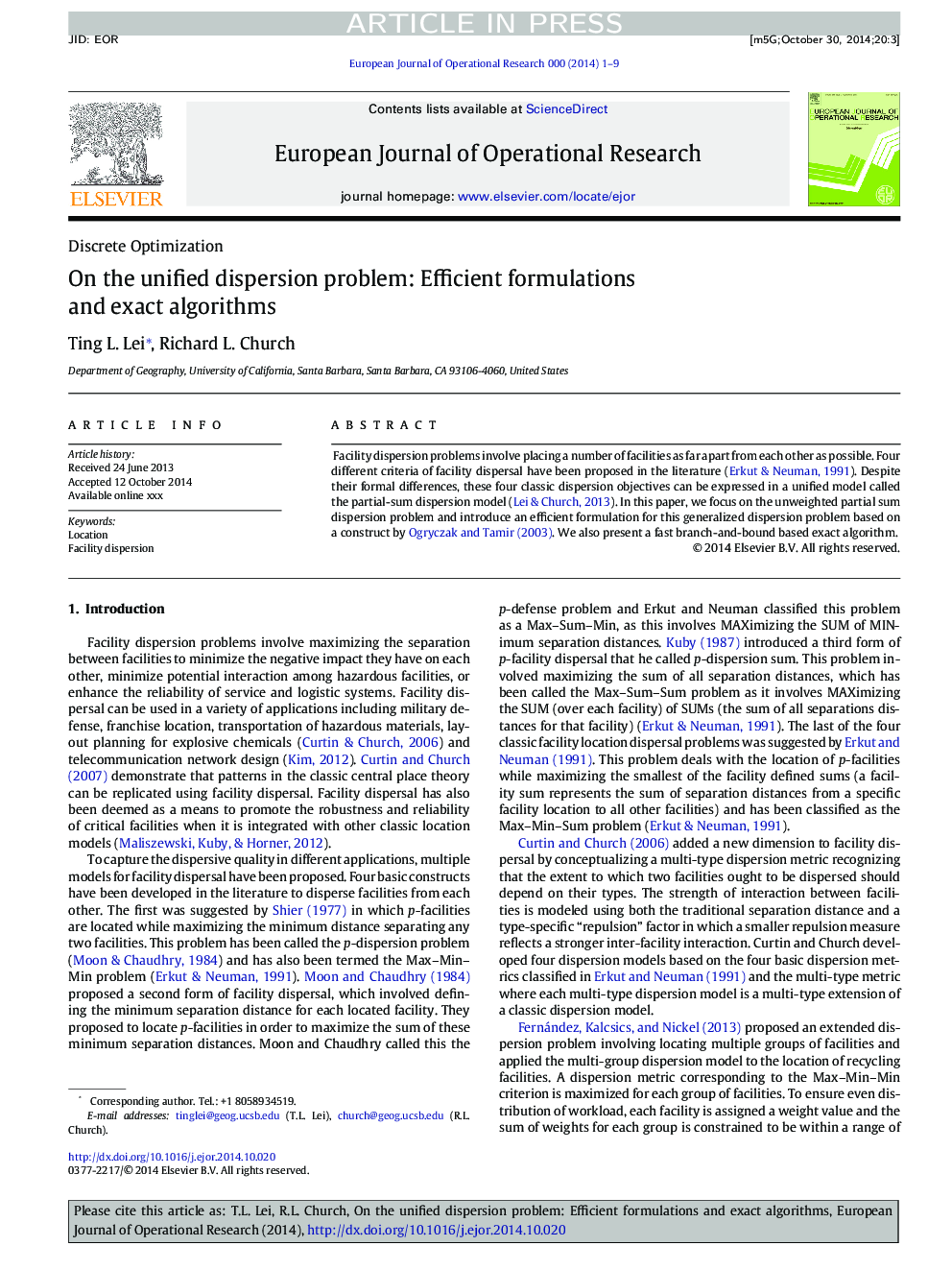 On the unified dispersion problem: Efficient formulations and exact algorithms