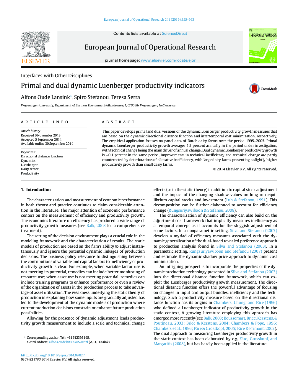 Primal and dual dynamic Luenberger productivity indicators