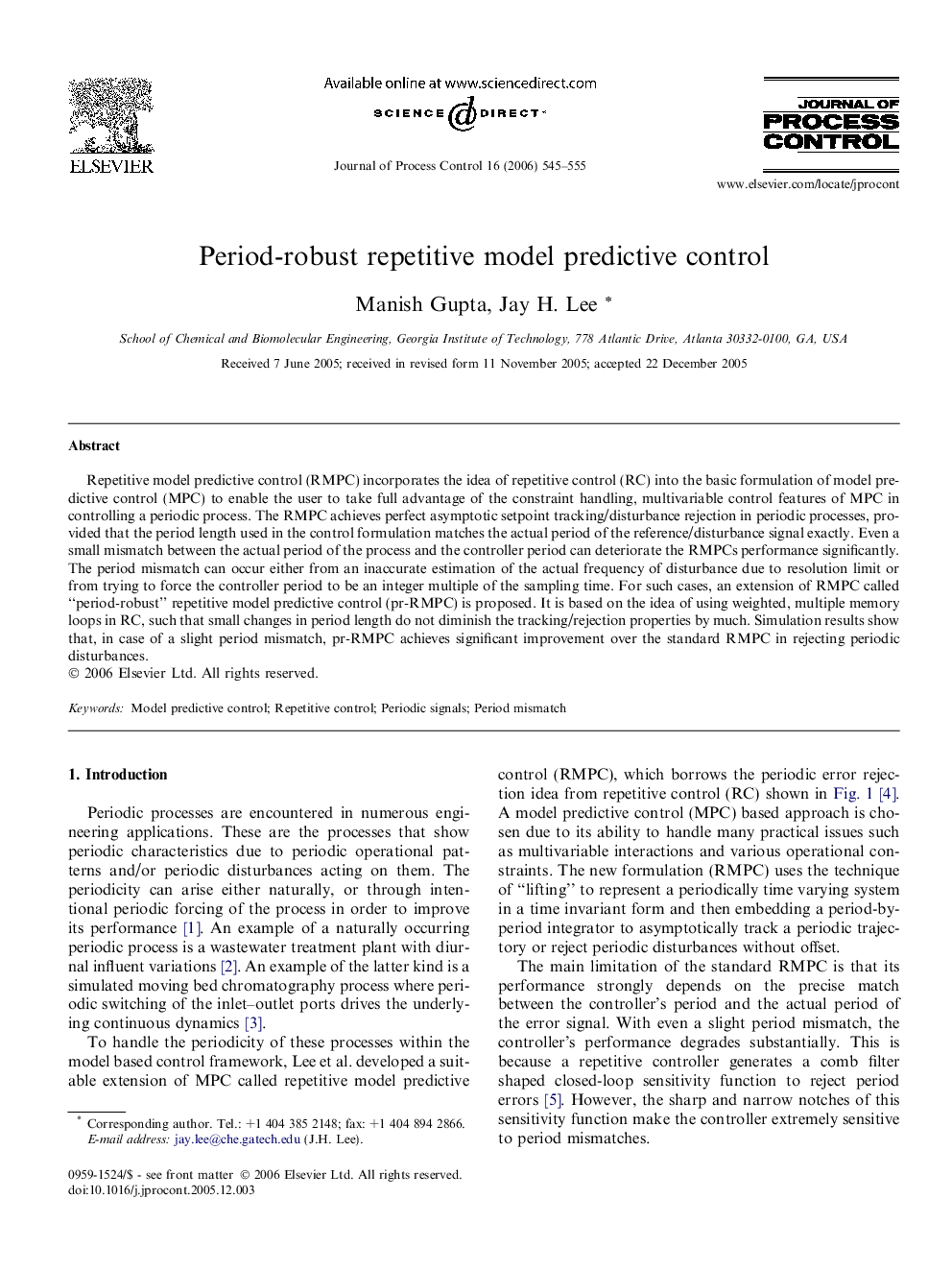 Period-robust repetitive model predictive control