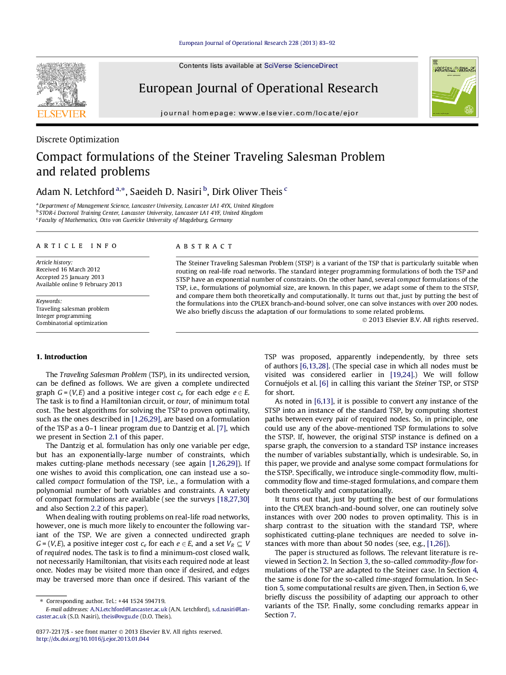 Compact formulations of the Steiner Traveling Salesman Problem and related problems