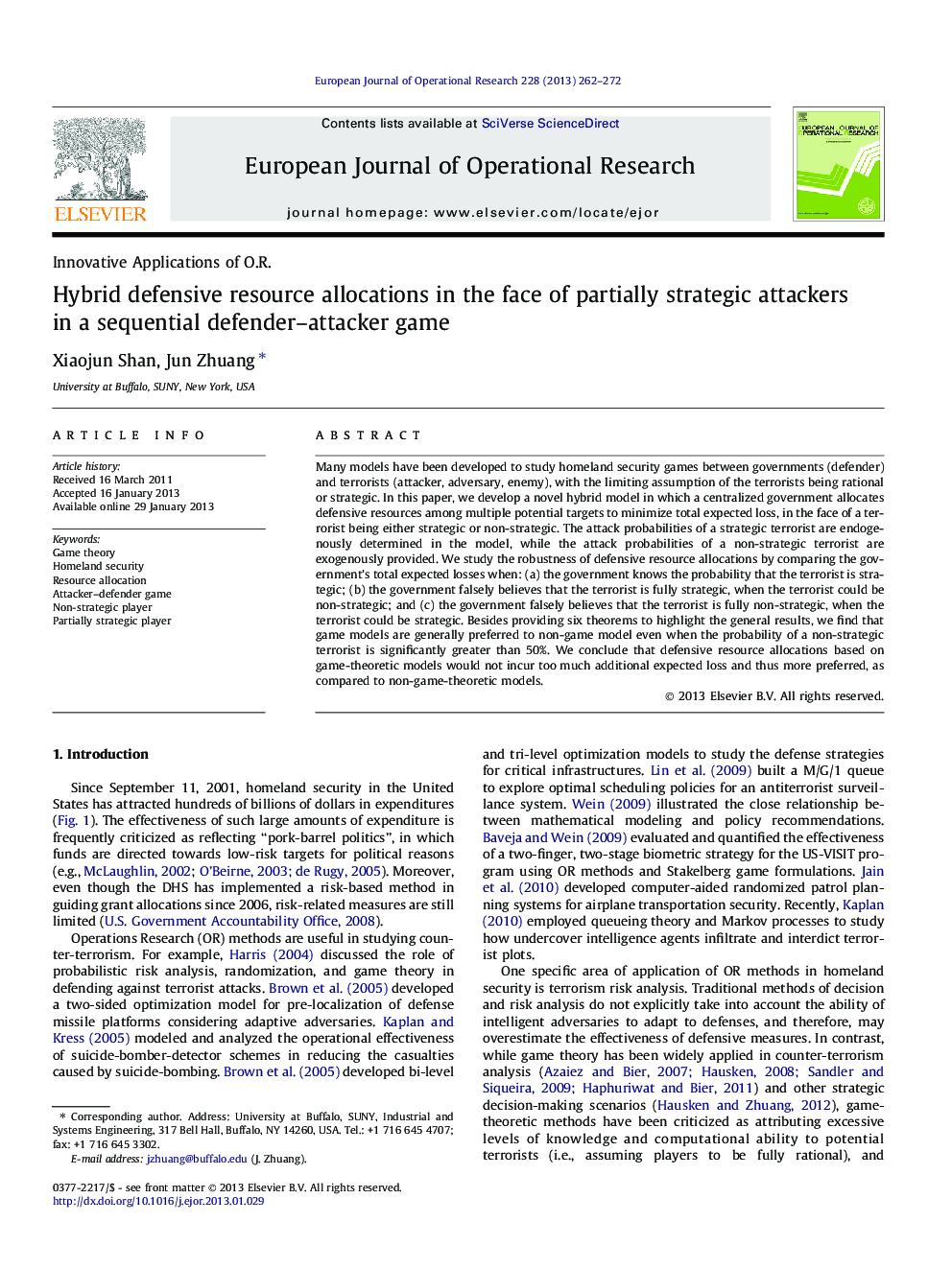 Hybrid defensive resource allocations in the face of partially strategic attackers in a sequential defender-attacker game