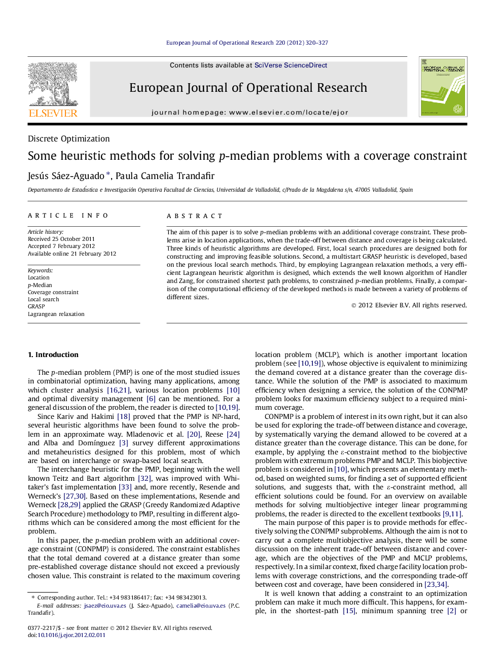 Some heuristic methods for solving p-median problems with a coverage constraint