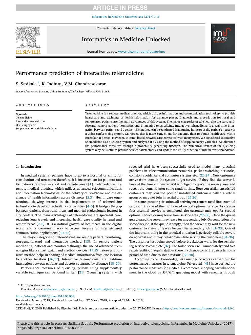 Performance prediction of interactive telemedicine