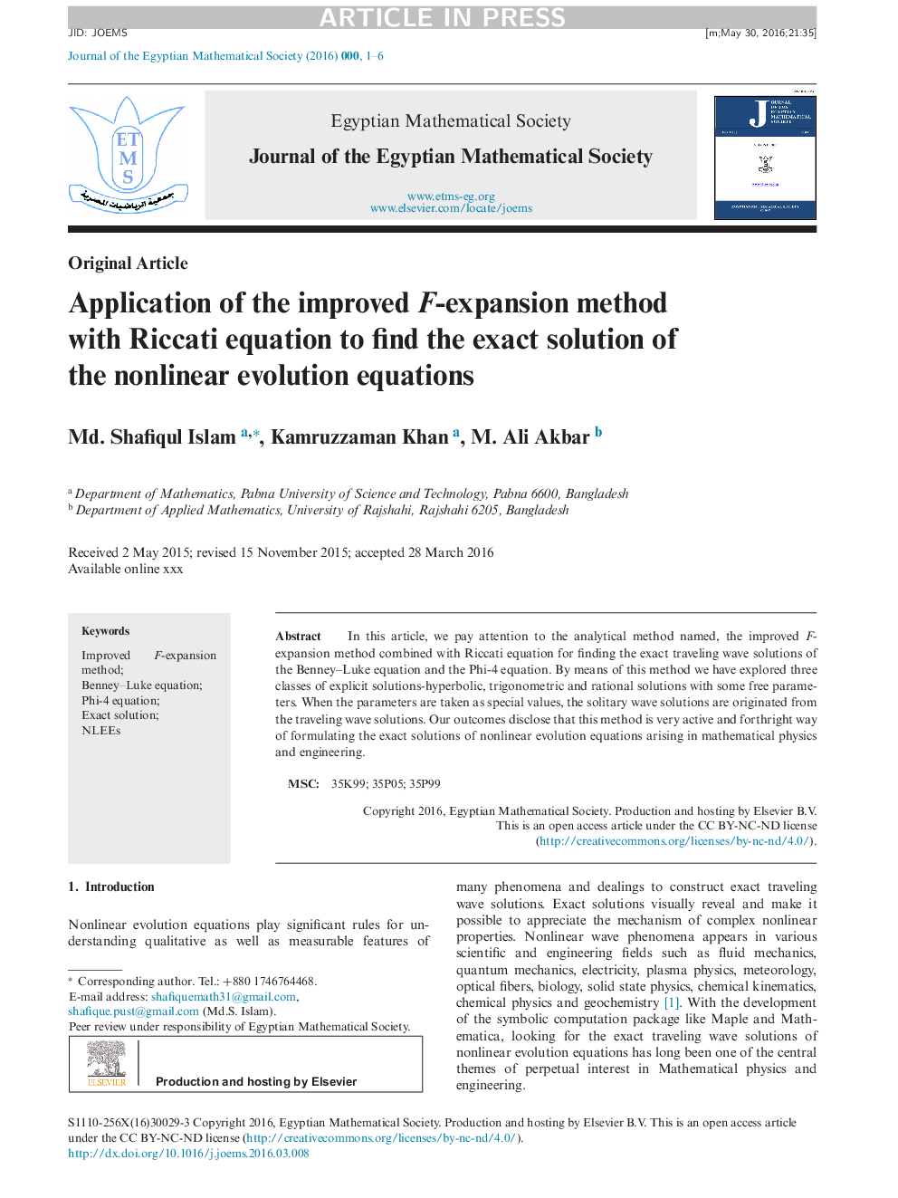 Application of the improved F-expansion method with Riccati equation to find the exact solution of the nonlinear evolution equations