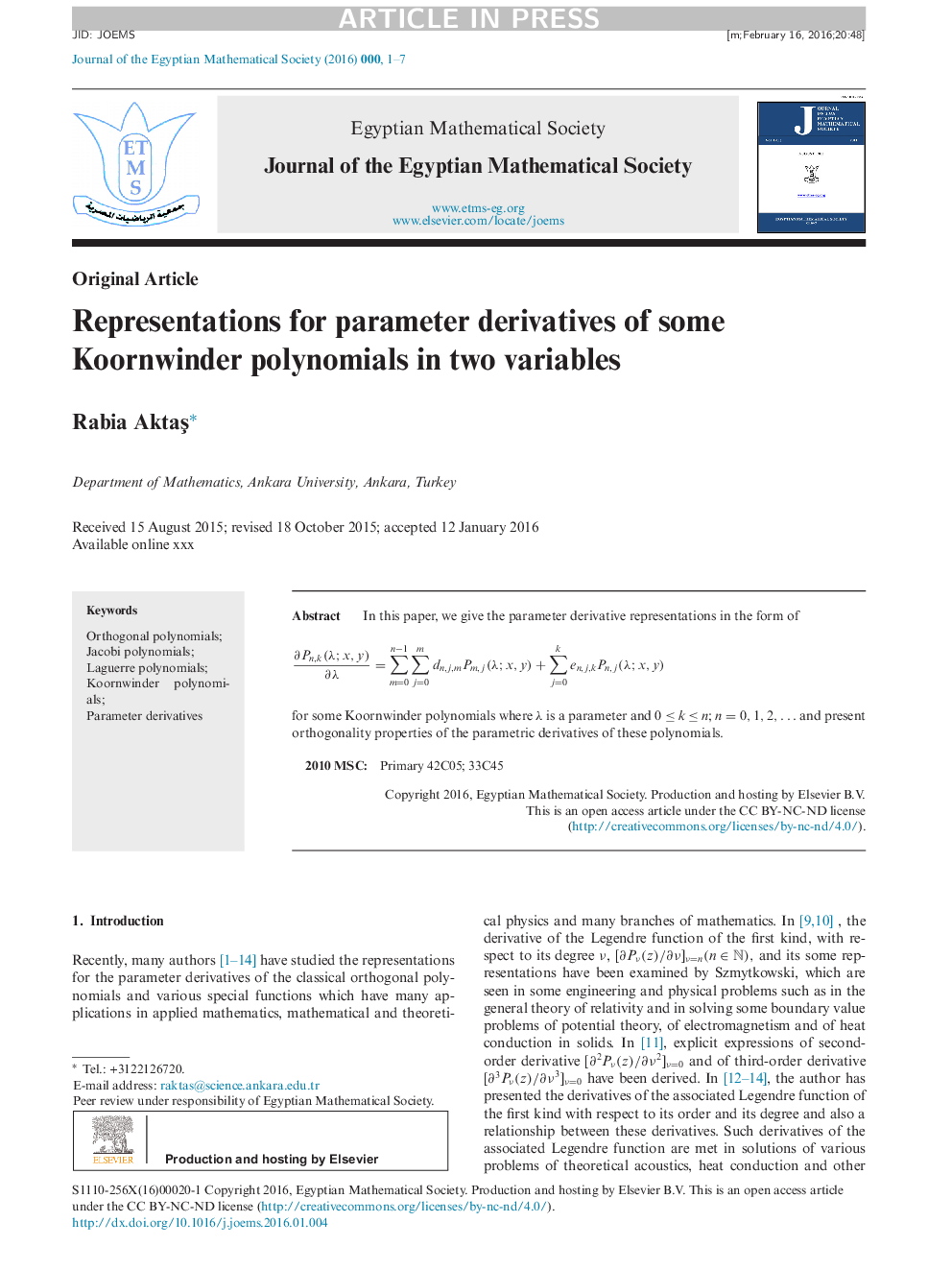 Representations for parameter derivatives of some Koornwinder polynomials in two variables