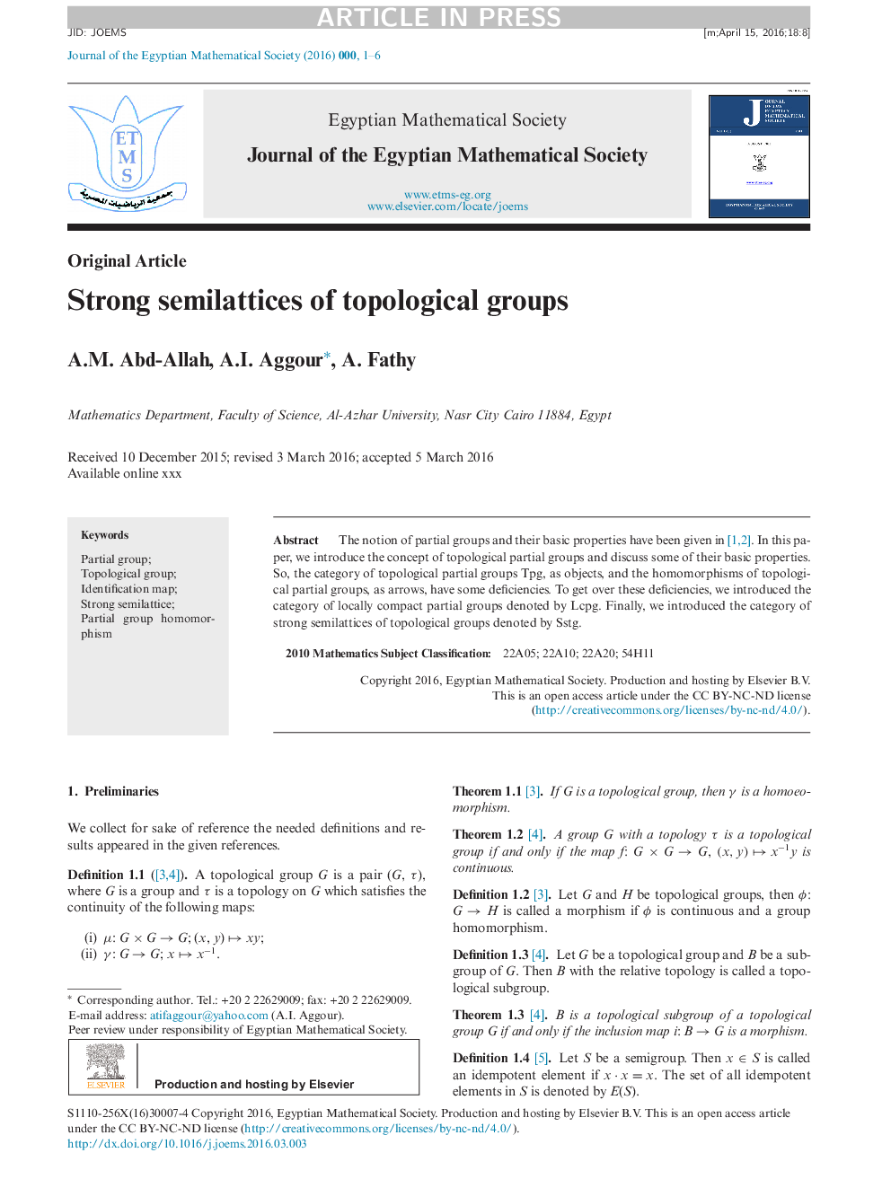 Strong semilattices of topological groups