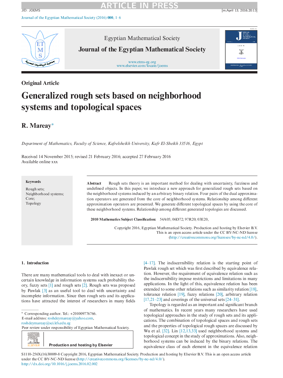 Generalized rough sets based on neighborhood systems and topological spaces