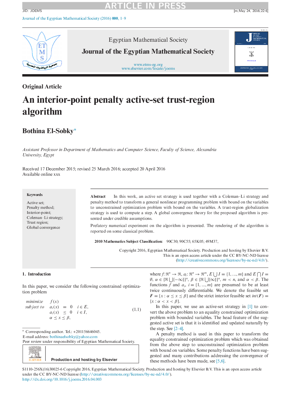 An interior-point penalty active-set trust-region algorithm