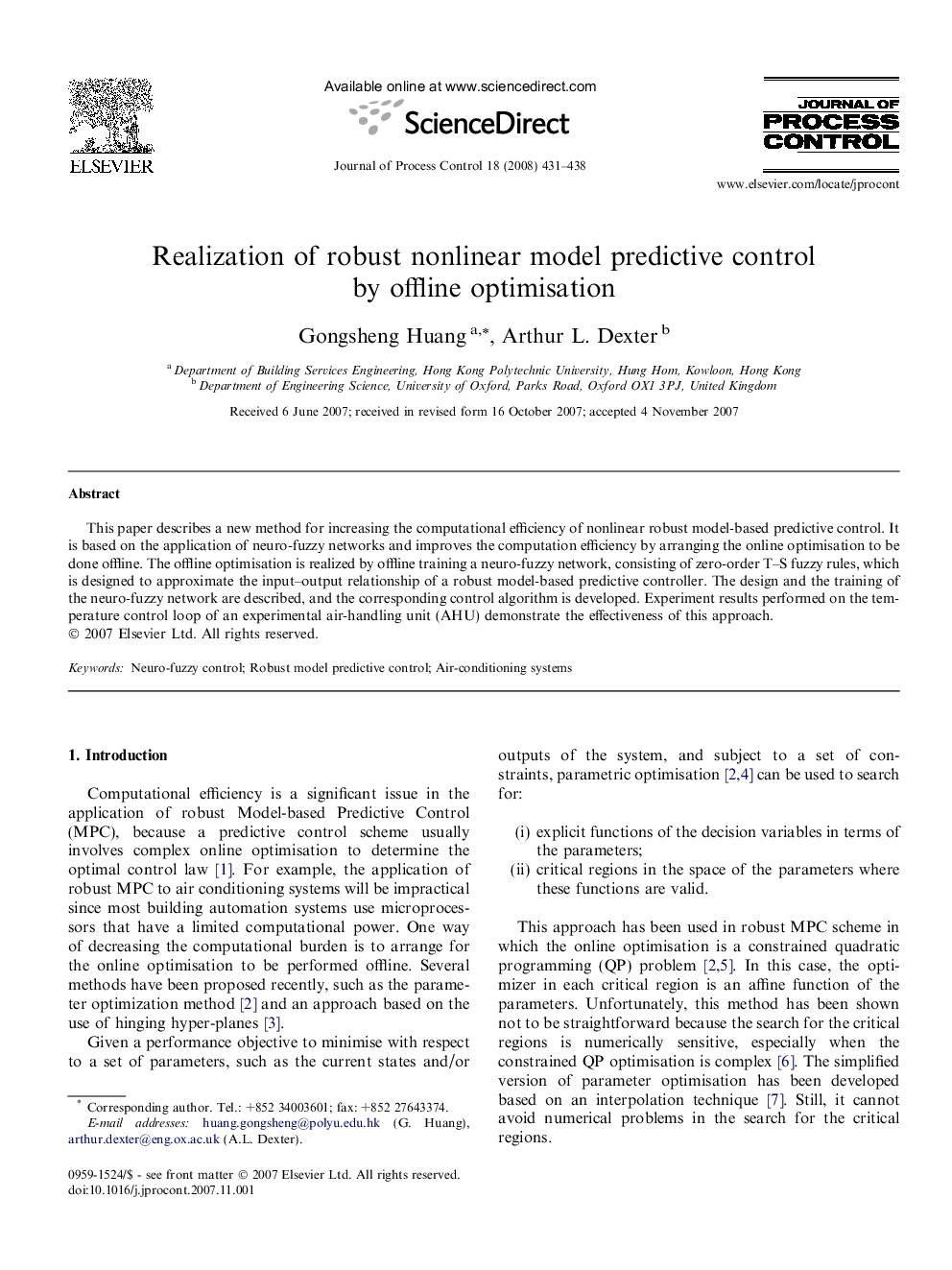 Realization of robust nonlinear model predictive control by offline optimisation