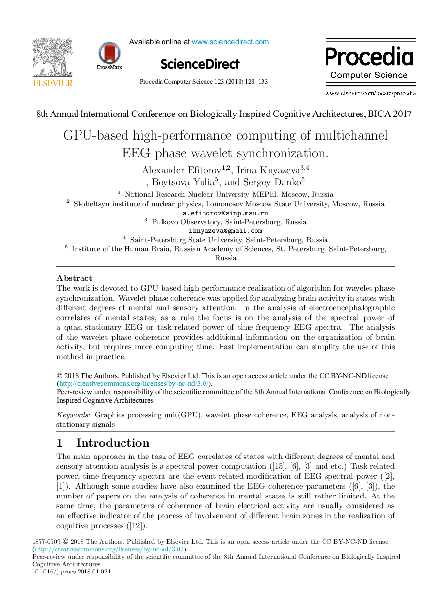 GPU-based high-performance computing of multichannel EEG phase wavelet synchronization.