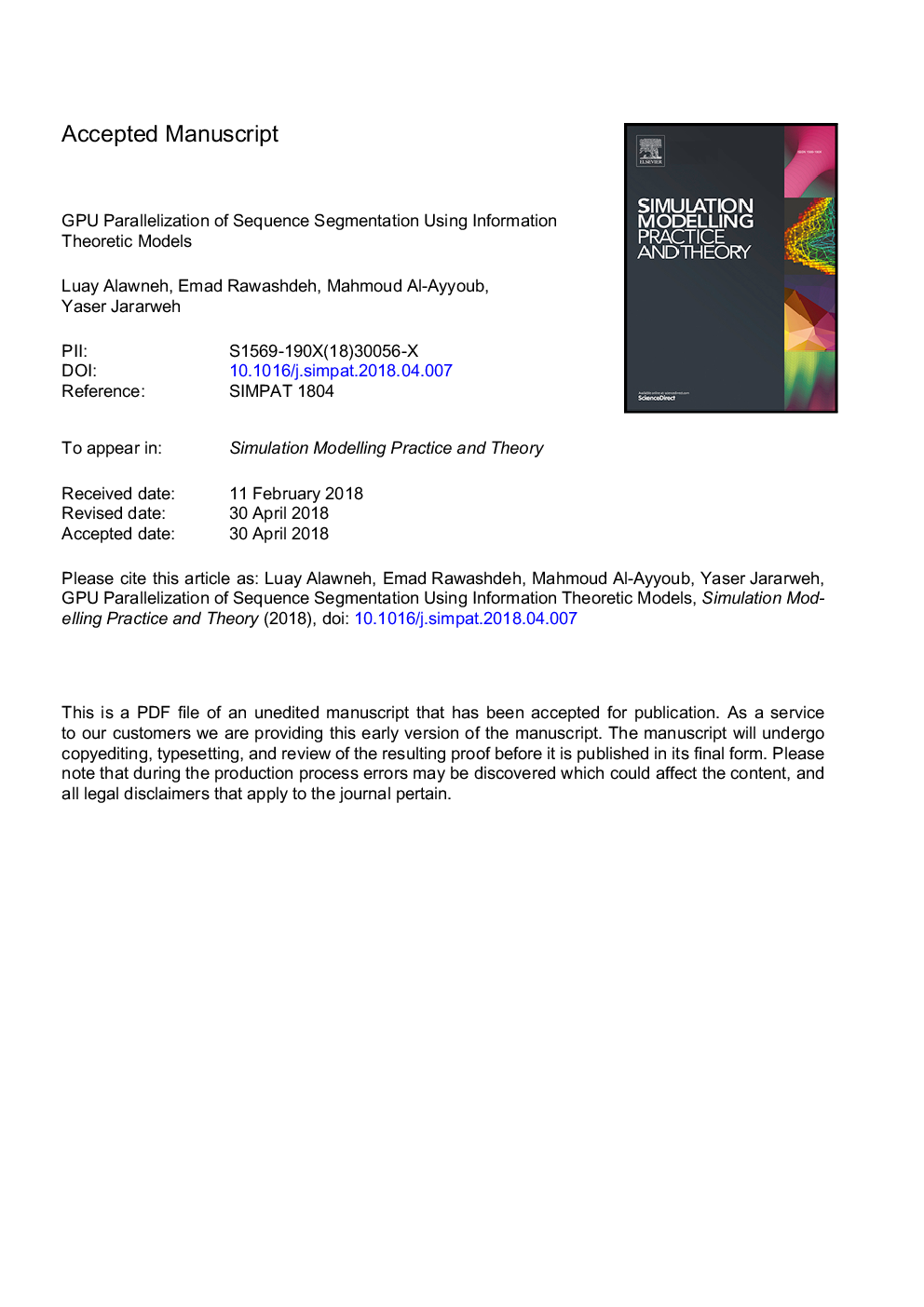 GPU parallelization of sequence segmentation using information theoretic models