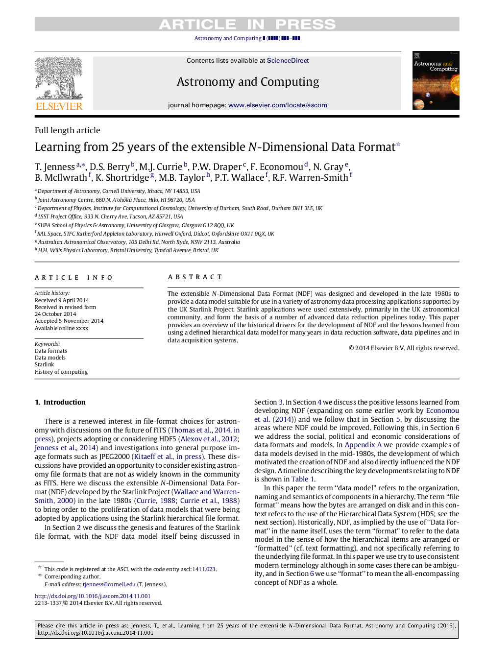 Learning from 25Â years of the extensible N-Dimensional Data Format