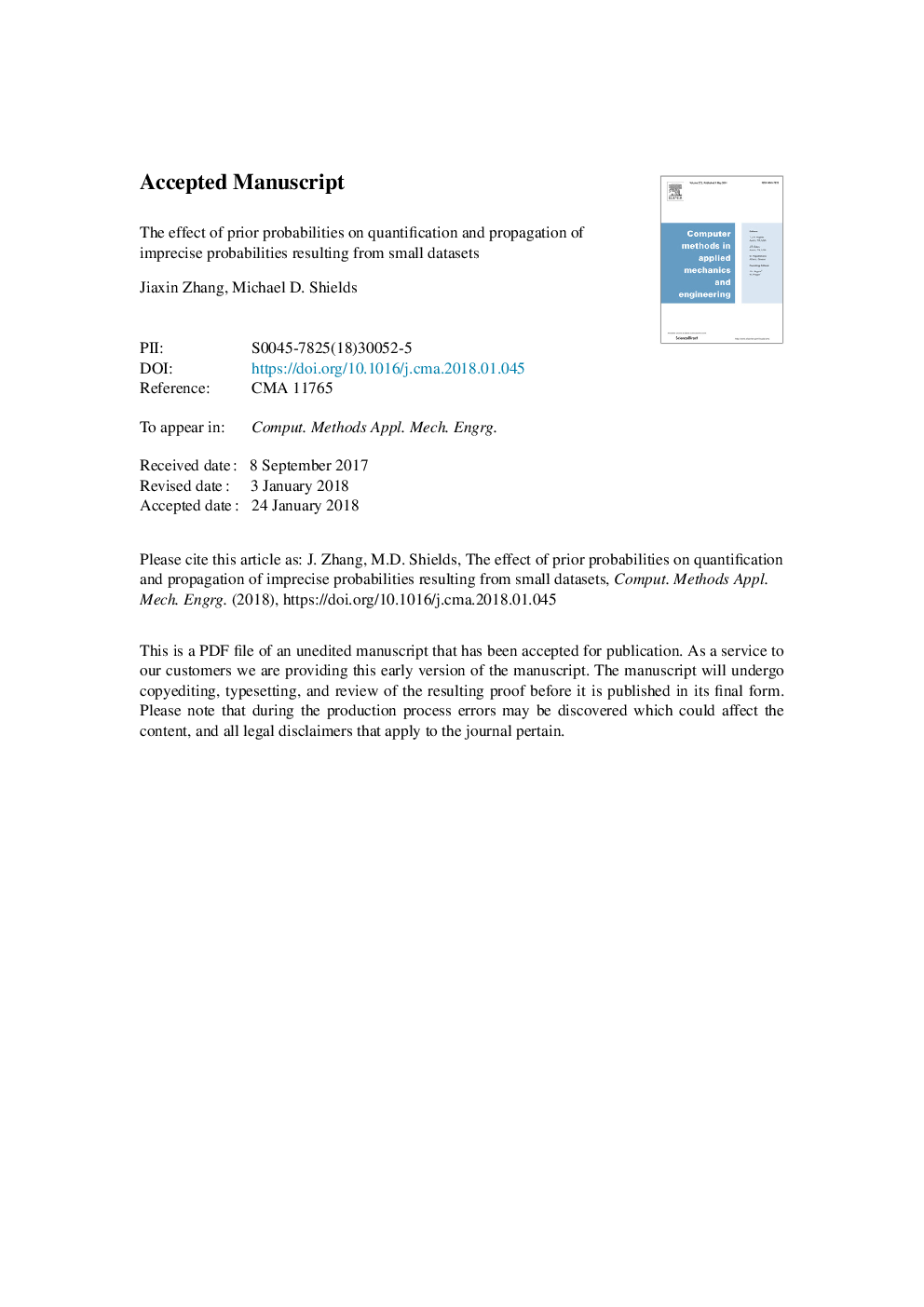 The effect of prior probabilities on quantification and propagation of imprecise probabilities resulting from small datasets