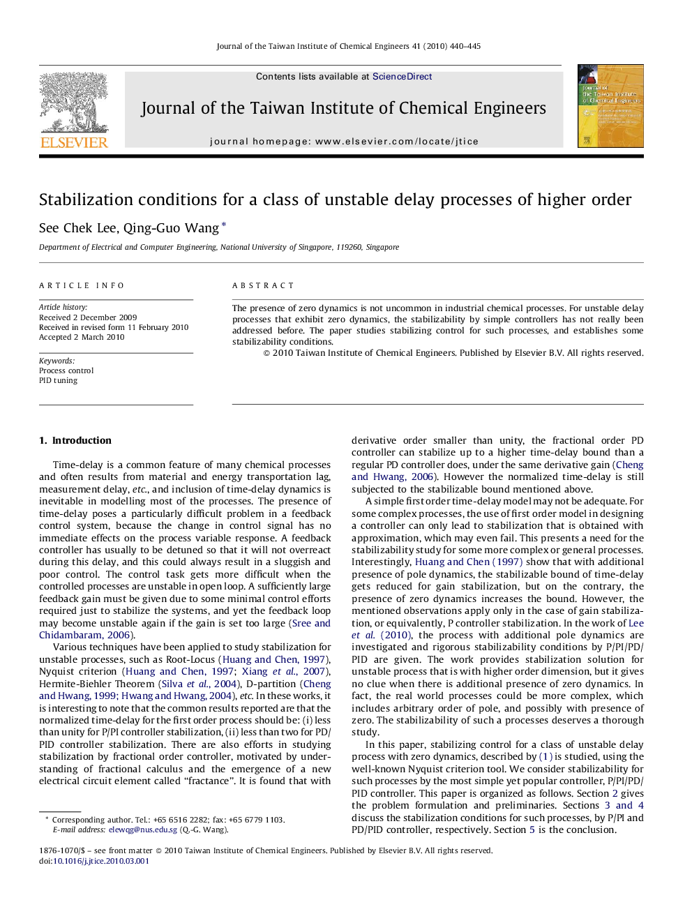 Stabilization conditions for a class of unstable delay processes of higher order