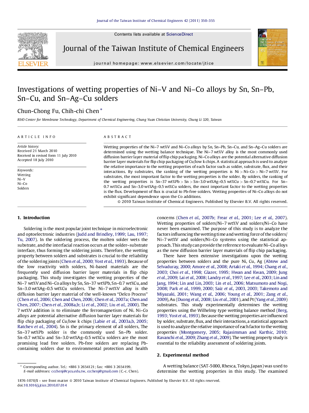 Investigations of wetting properties of Ni–V and Ni–Co alloys by Sn, Sn–Pb, Sn–Cu, and Sn–Ag–Cu solders