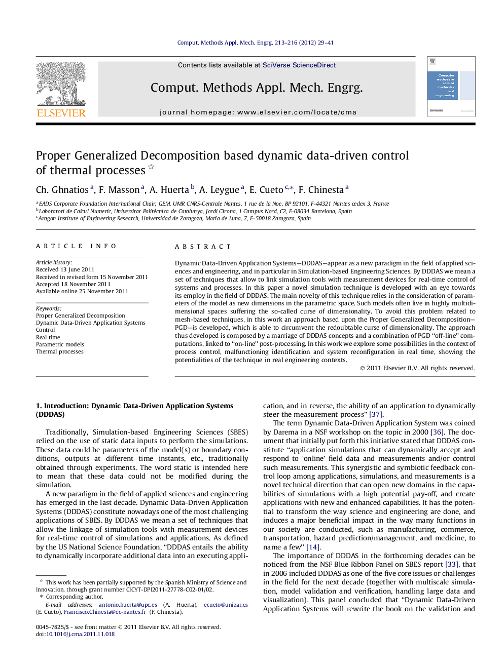 Proper Generalized Decomposition based dynamic data-driven control of thermal processes