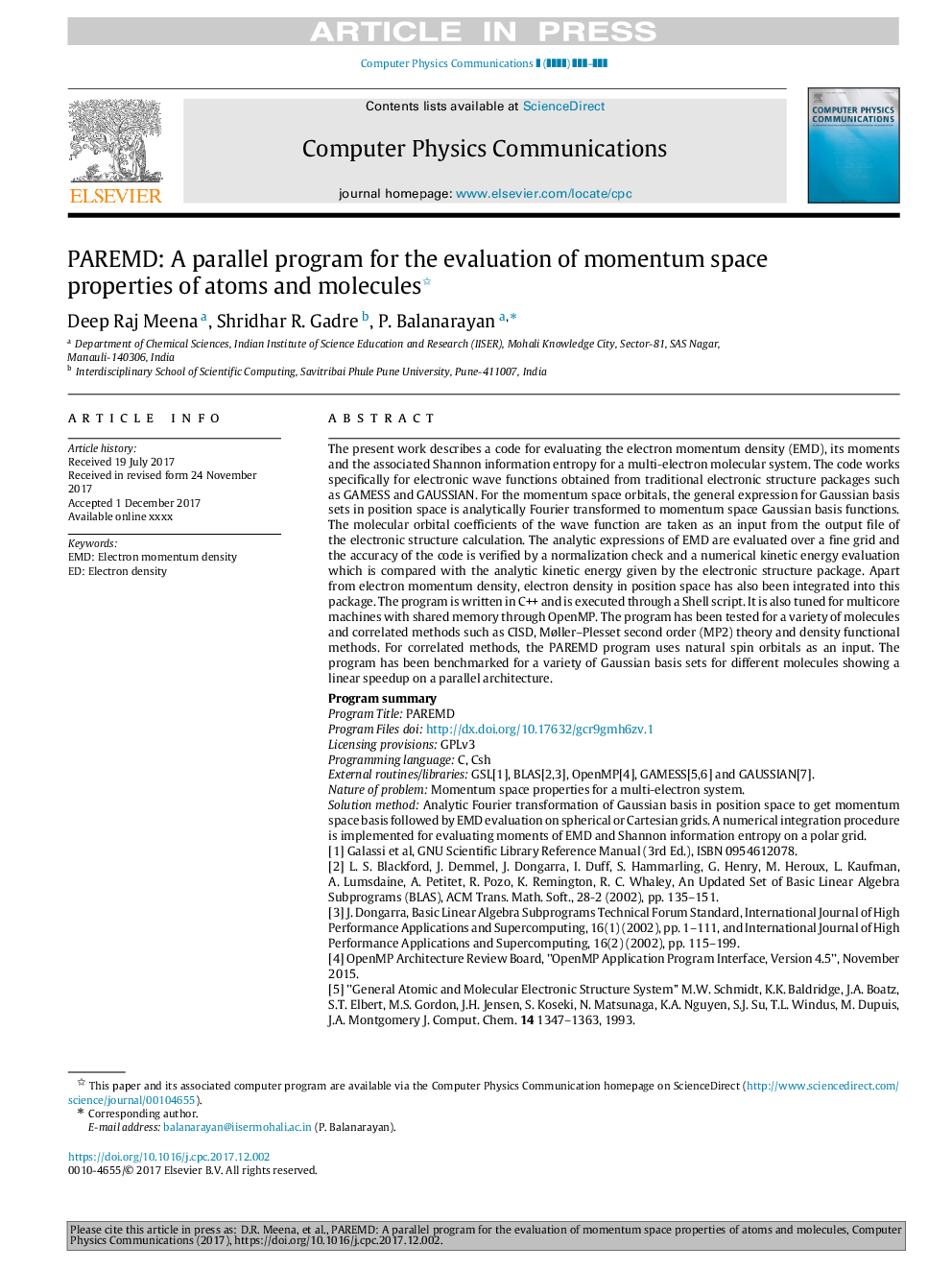 PAREMD: A parallel program for the evaluation of momentum space properties of atoms and molecules