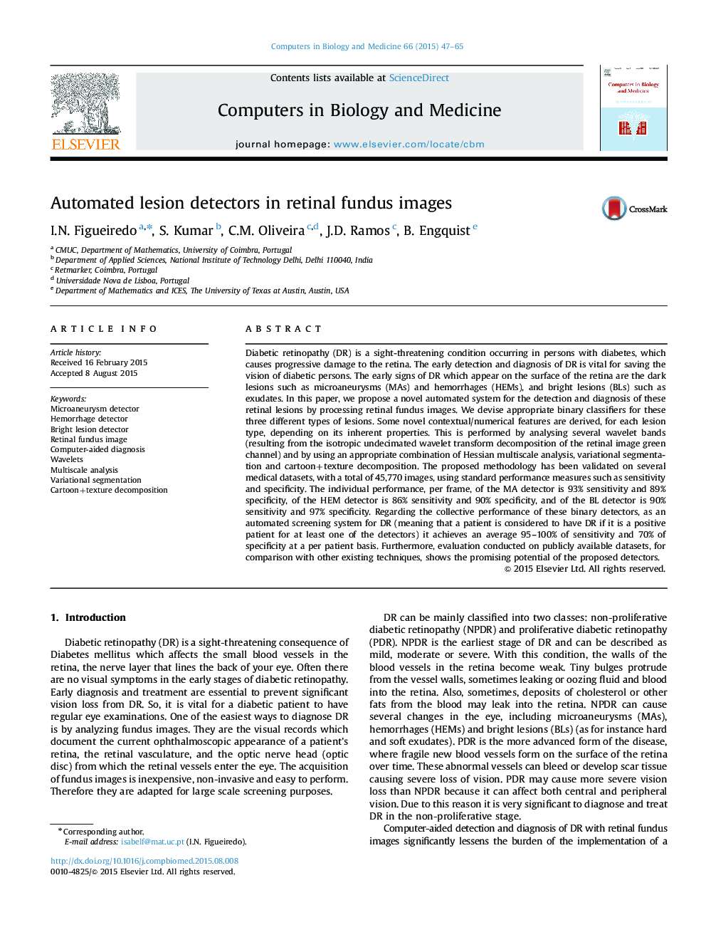 Automated lesion detectors in retinal fundus images