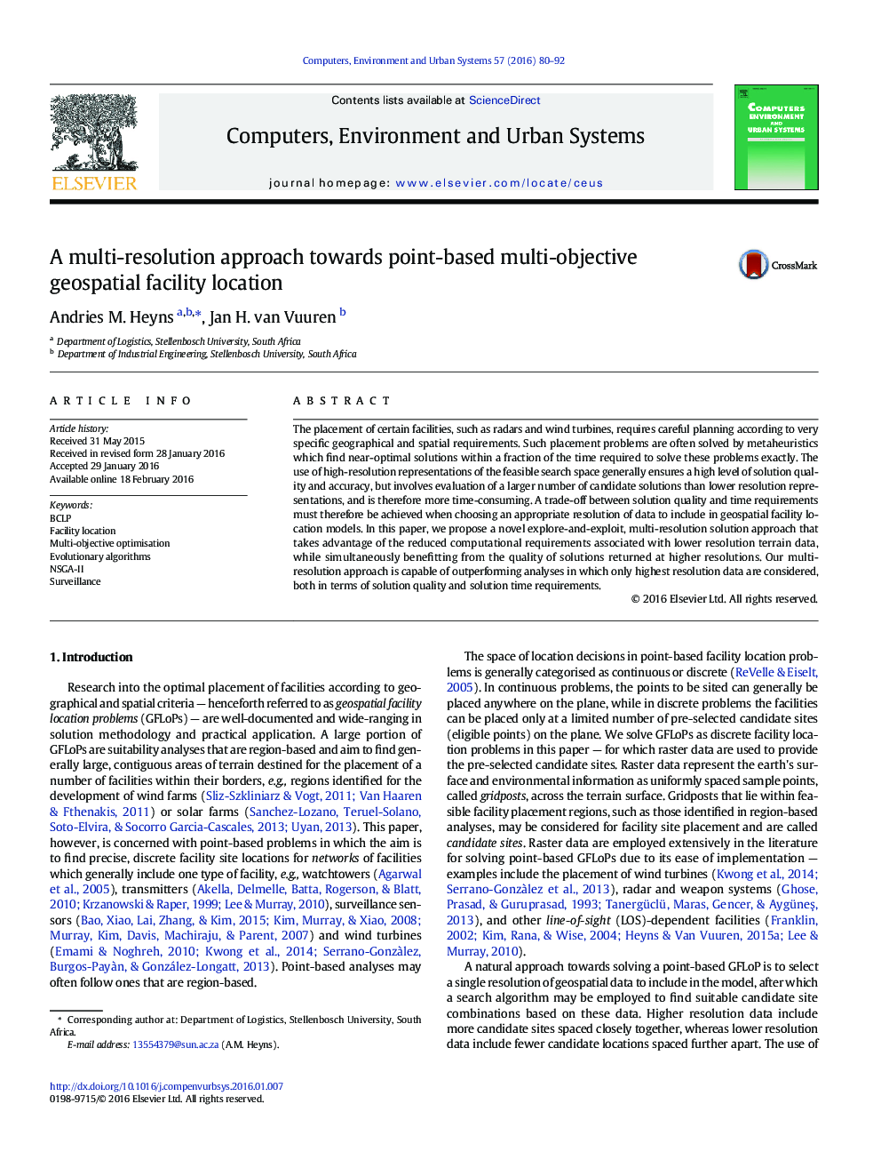 A multi-resolution approach towards point-based multi-objective geospatial facility location