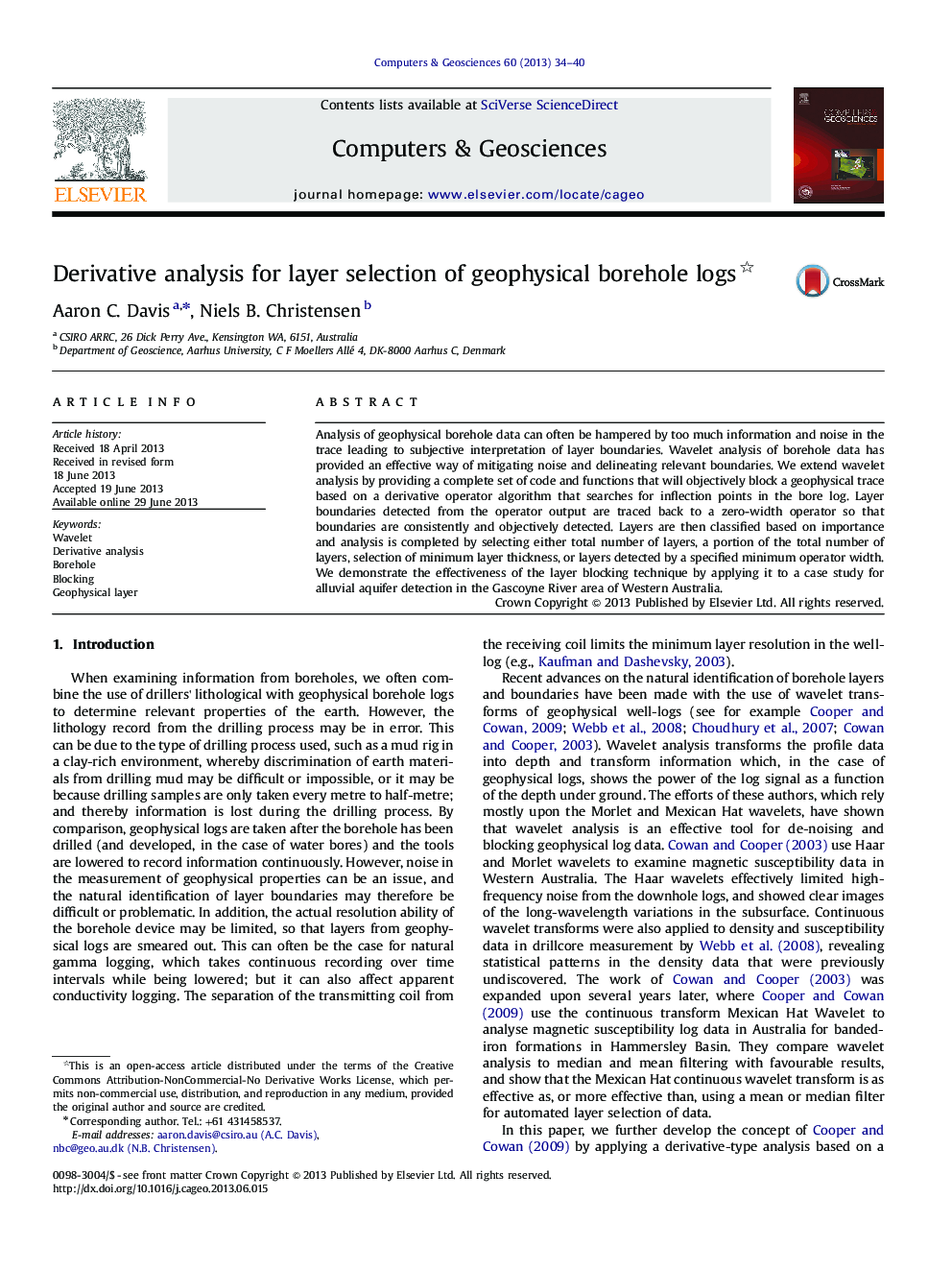 Derivative analysis for layer selection of geophysical borehole logs