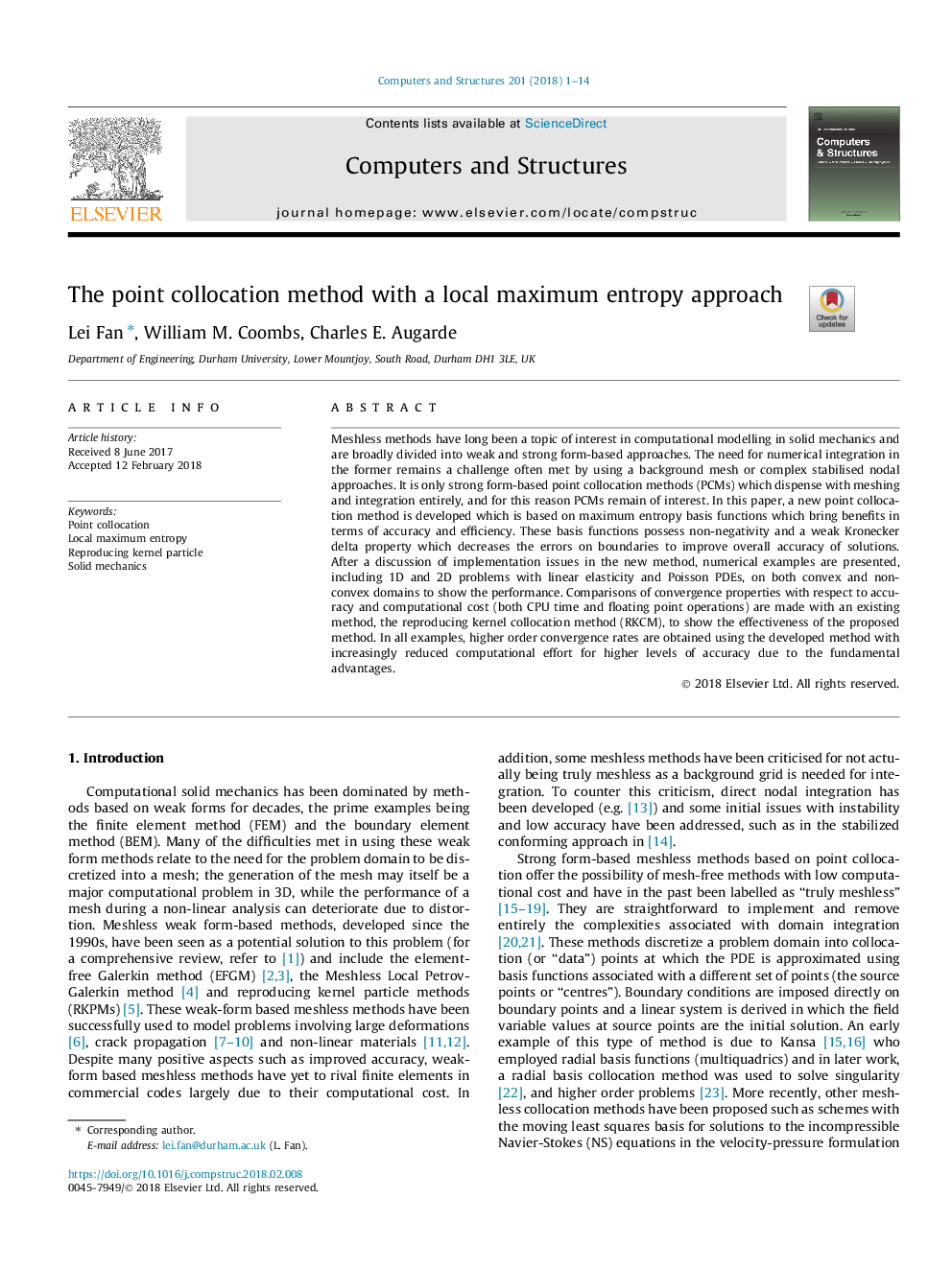 The point collocation method with a local maximum entropy approach