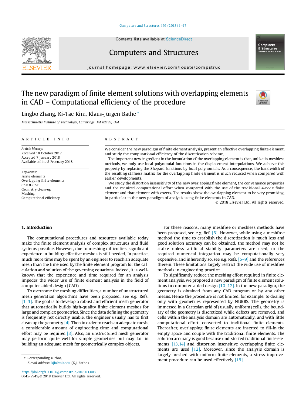 The new paradigm of finite element solutions with overlapping elements in CAD - Computational efficiency of the procedure