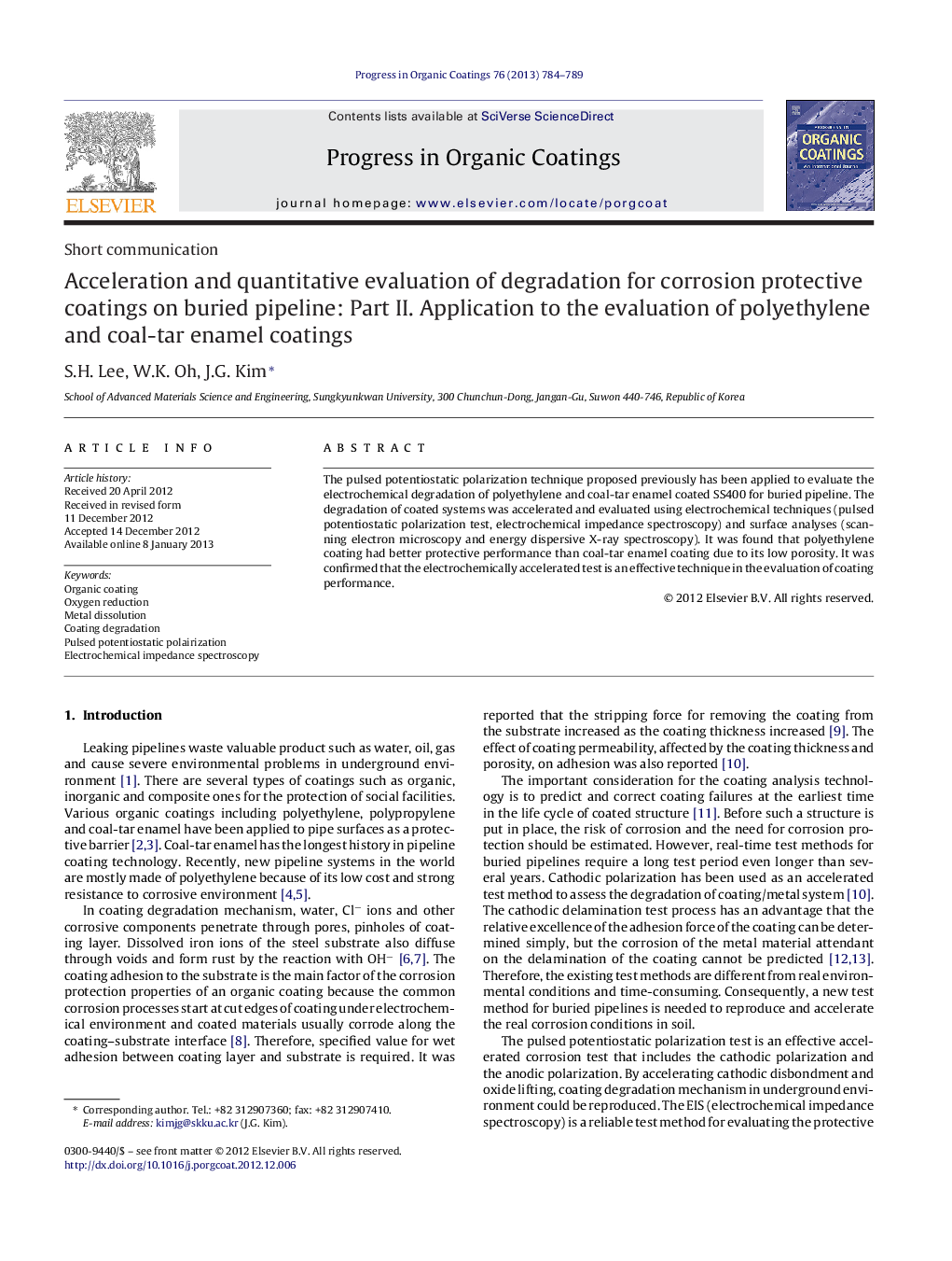 Acceleration and quantitative evaluation of degradation for corrosion protective coatings on buried pipeline: Part II. Application to the evaluation of polyethylene and coal-tar enamel coatings