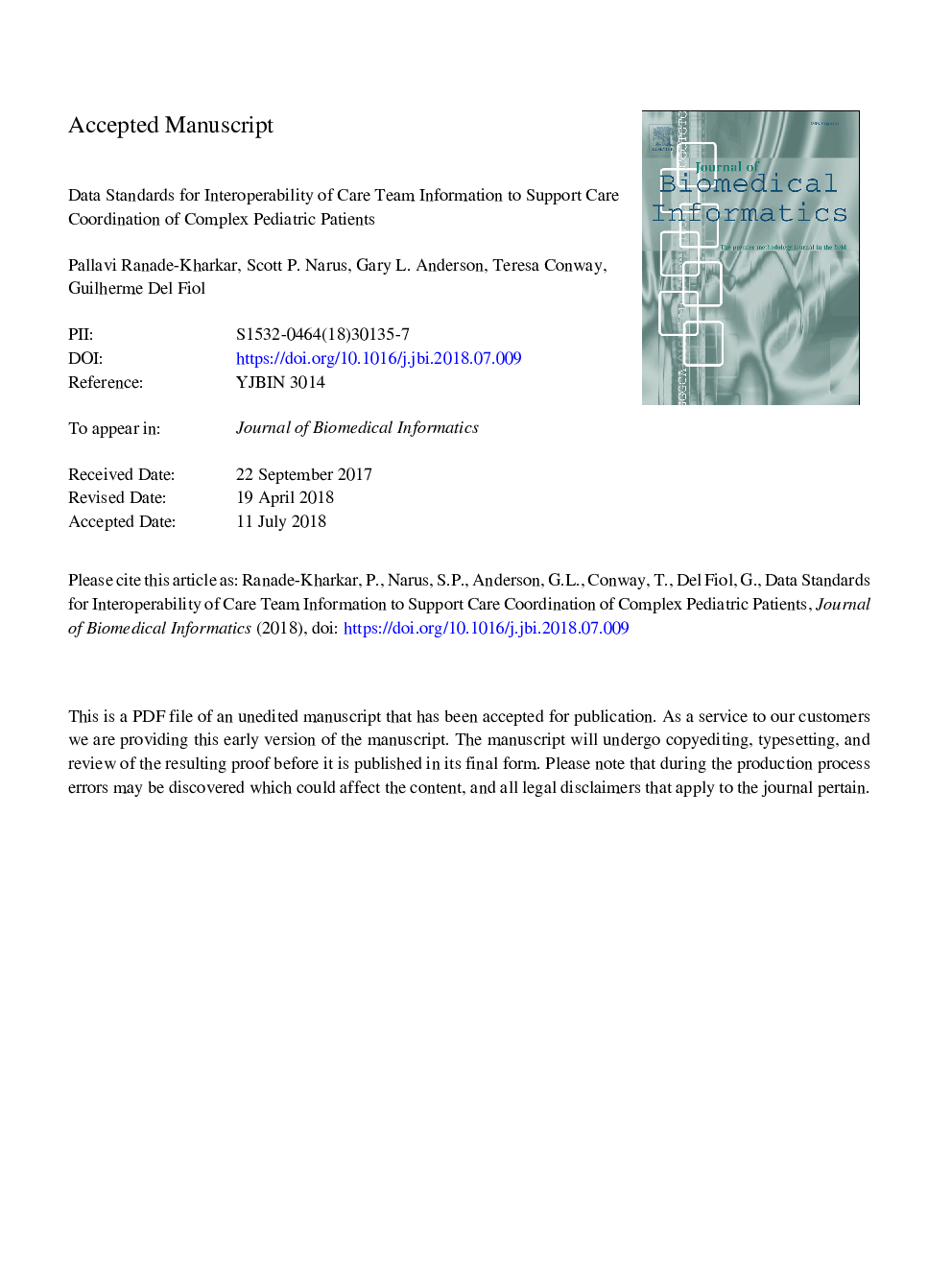 Data standards for interoperability of care team information to support care coordination of complex pediatric patients