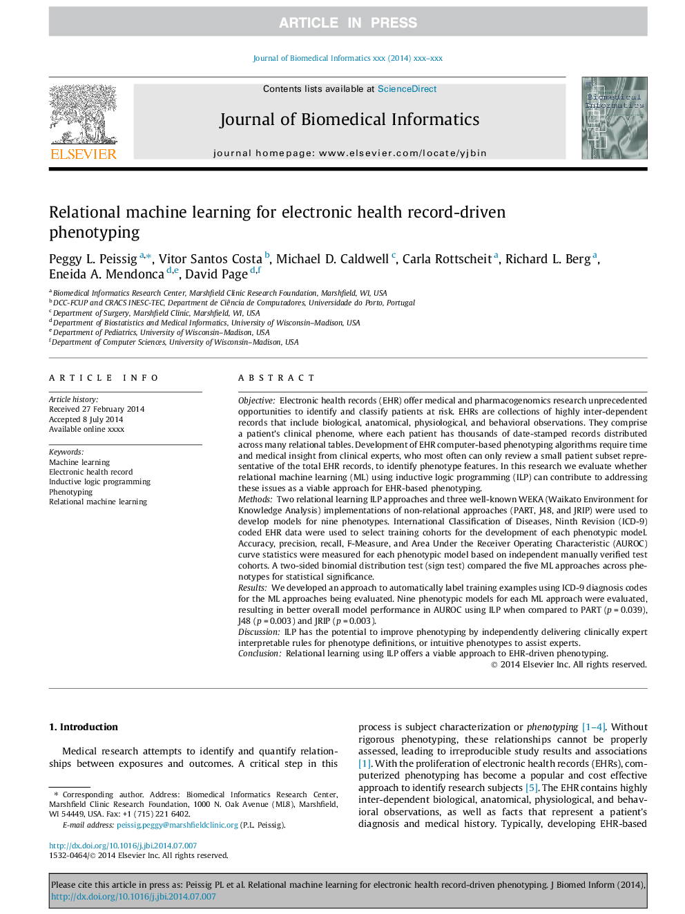 Relational machine learning for electronic health record-driven phenotyping