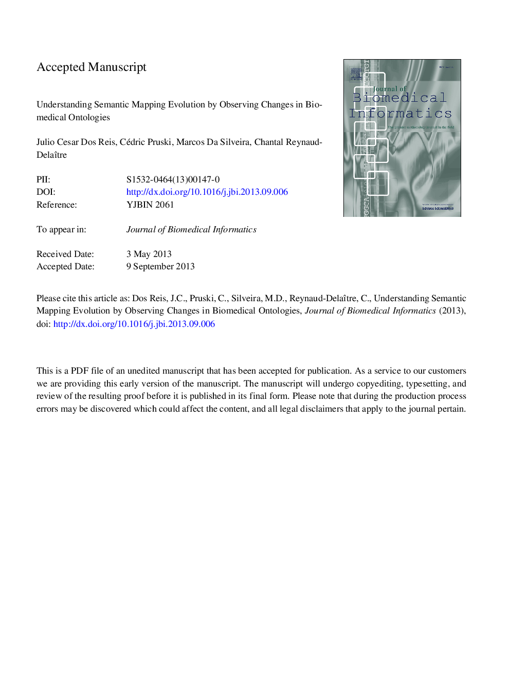 Understanding semantic mapping evolution by observing changes in biomedical ontologies