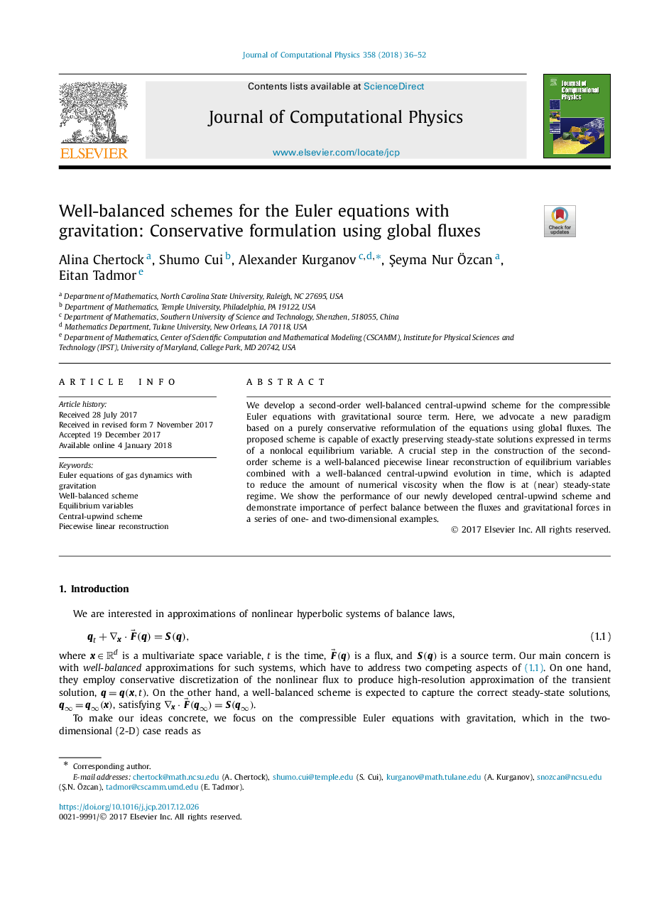 Well-balanced schemes for the Euler equations with gravitation: Conservative formulation using global fluxes