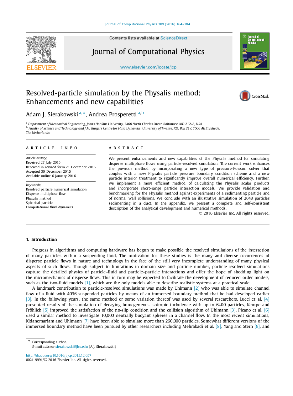 Resolved-particle simulation by the Physalis method: Enhancements and new capabilities