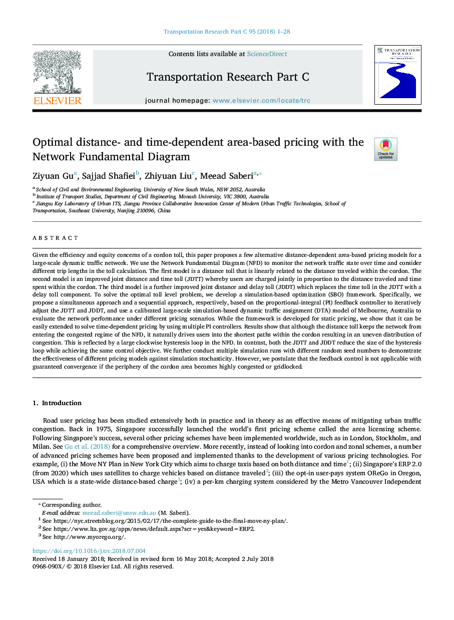 Optimal distance- and time-dependent area-based pricing with the Network Fundamental Diagram