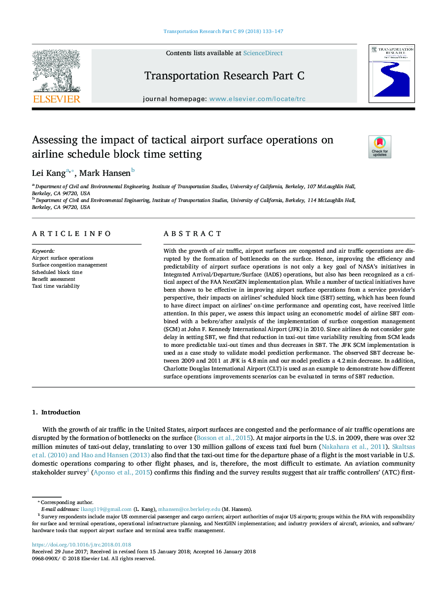 Assessing the impact of tactical airport surface operations on airline schedule block time setting