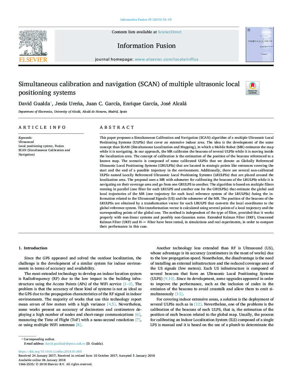 Simultaneous calibration and navigation (SCAN) of multiple ultrasonic local positioning systems