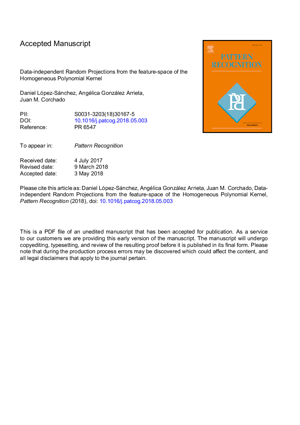 Data-independent Random Projections from the feature-space of the homogeneous polynomial kernel