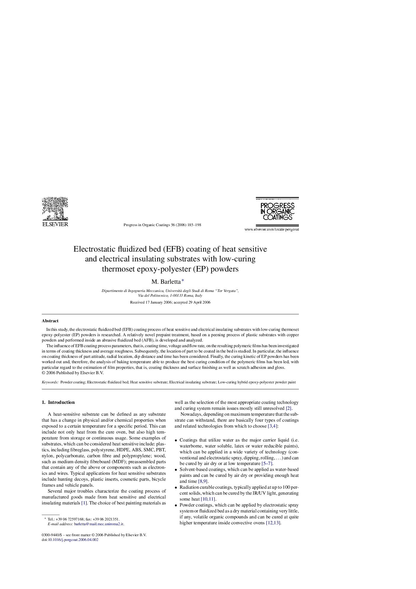 Electrostatic fluidized bed (EFB) coating of heat sensitive and electrical insulating substrates with low-curing thermoset epoxy-polyester (EP) powders