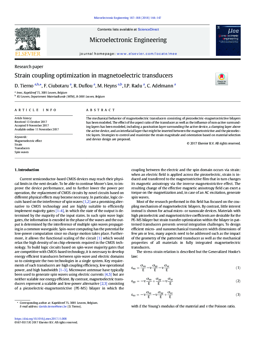 Strain coupling optimization in magnetoelectric transducers