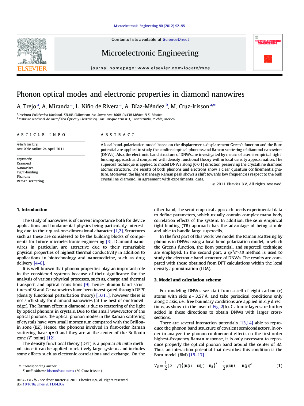 Phonon optical modes and electronic properties in diamond nanowires