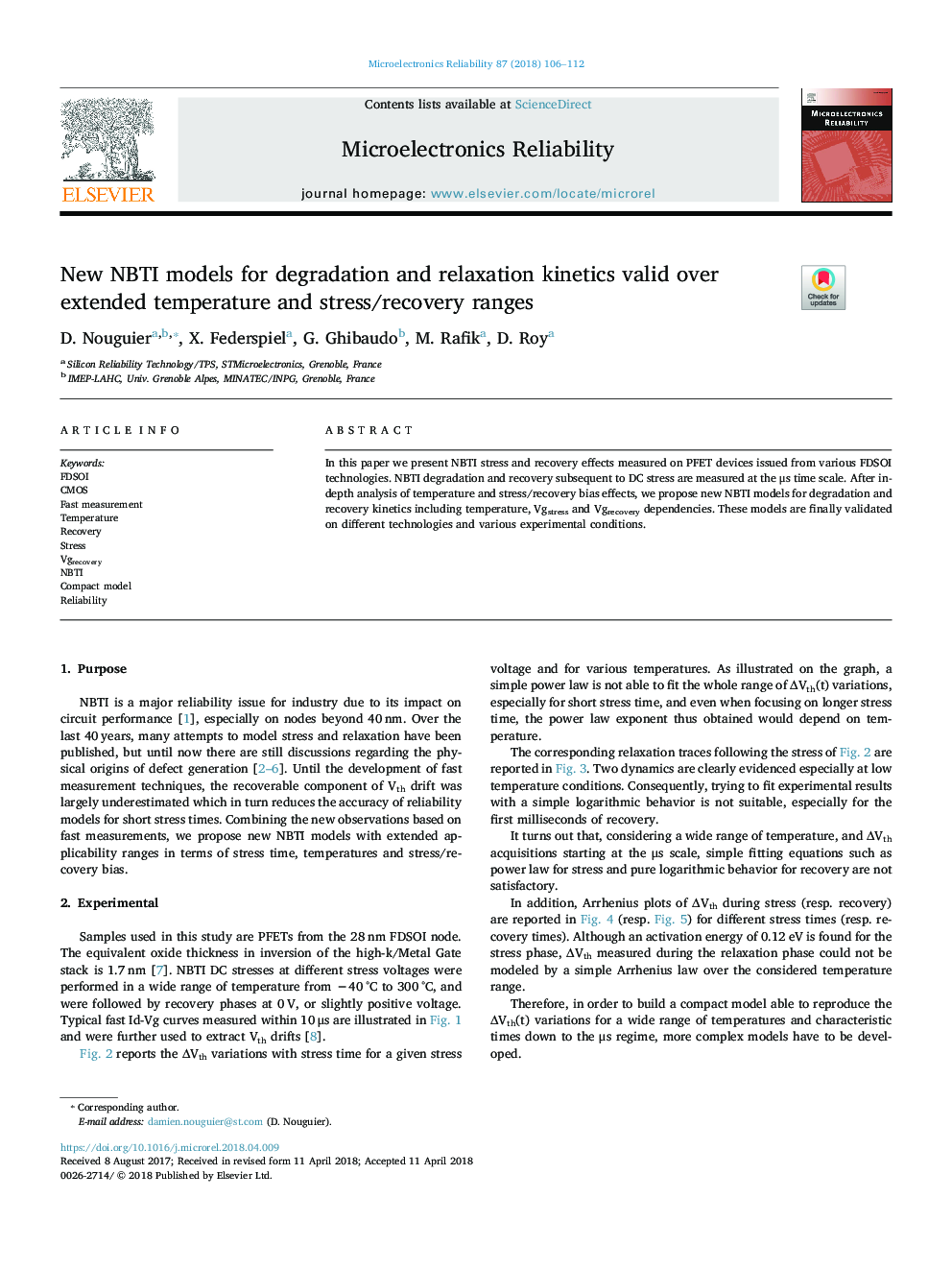 New NBTI models for degradation and relaxation kinetics valid over extended temperature and stress/recovery ranges